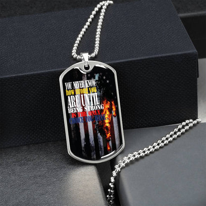 Army Dad Gift,Military Father Dog Tag Design - Army Tag Necklace, Dog Tag Necklace