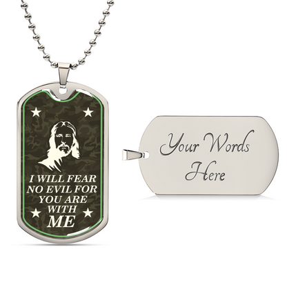 Christian Dog Tag, Faith Dog Tag Necklace , Bible Verse Dog Tag Necklace, Scripture Dog Tag - Army Tag Necklace, Dog Tag Necklace