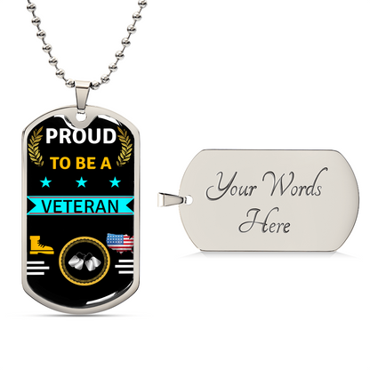 Veteran Dog Tag - Army Tag Necklace, Dog Tag Necklace