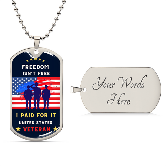 Us Veteran Dog Tag - Army Tag Necklace, Dog Tag Necklace