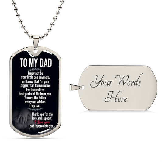 Gift For Dad, Dog Tag, Dog Tag For Daddy, Gift For Father - Army Tag Necklace, Dog Tag Necklace