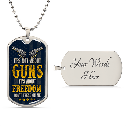 Freedom Dog Tag Necklace - Army Tag Necklace, Dog Tag Necklace