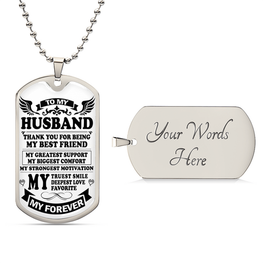 Gift For Husband, Dog Tag, Dog Tag For Husband, Gift For Husband, Form Wife - Army Tag Necklace, Dog Tag Necklace
