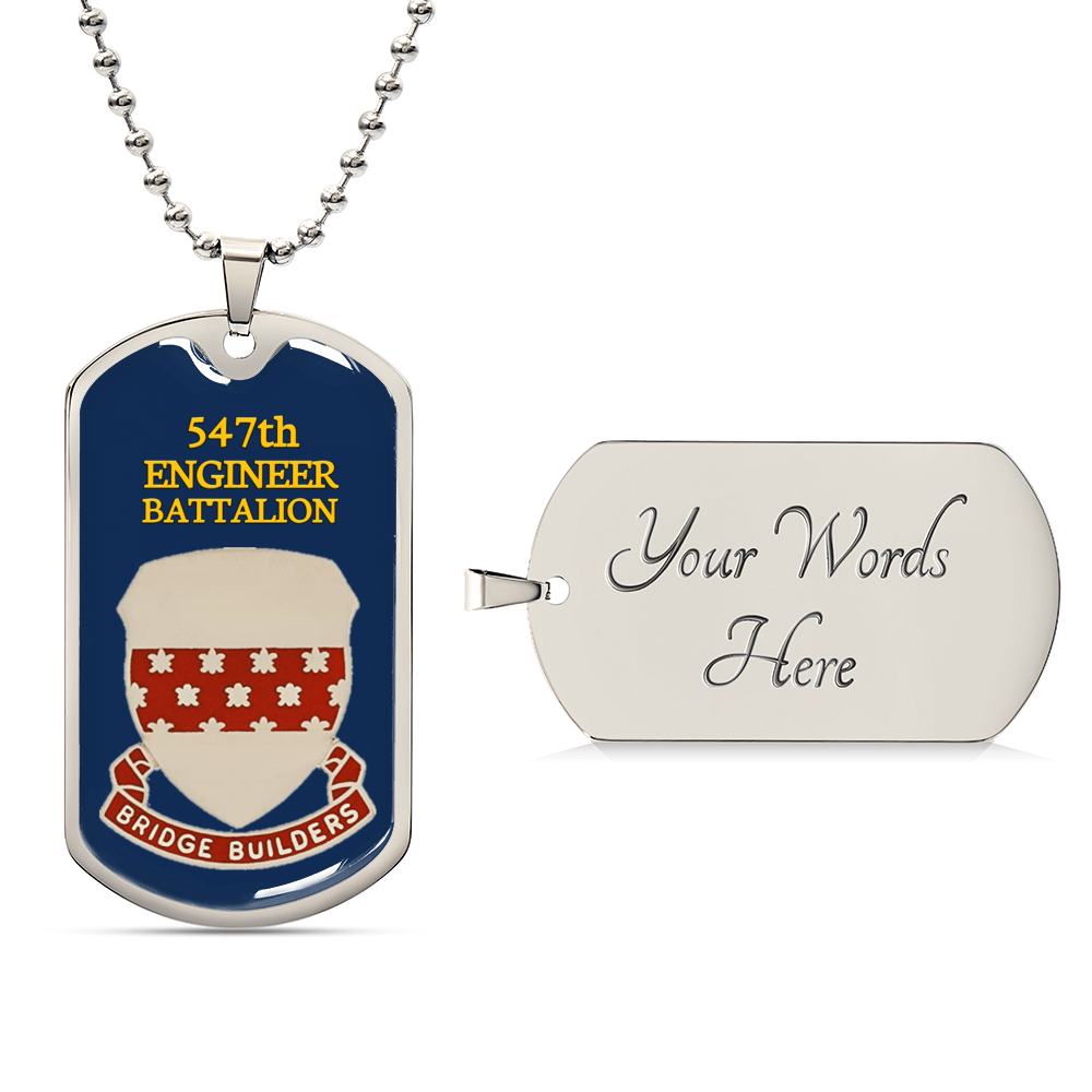 Awesome Dog Tag For 547Th Engineer Battalion - Army Tag Necklace, Dog Tag Necklace