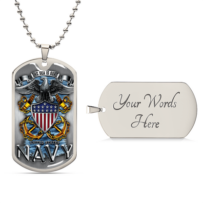 Custom Navy Mom Necklace, I Raised My Hero, Military Mom, Us Navy Mom, Proud Navy Mom - Army Tag Necklace, Dog Tag Necklace