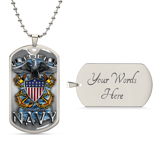 Custom Navy Mom Necklace, I Raised My Hero, Military Mom, Us Navy Mom, Proud Navy Mom - Army Tag Necklace, Dog Tag Necklace