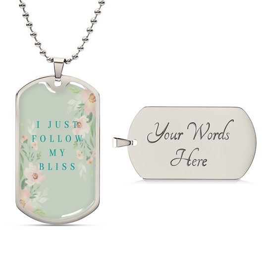Bliss Necklace - Army Tag Necklace, Dog Tag Necklace