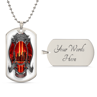 Best Gift For Firefighter - Army Tag Necklace, Dog Tag Necklace