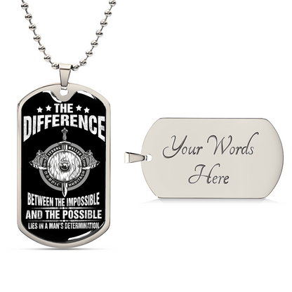 For Brave Warriors - Premium Dogtag - Army Tag Necklace, Dog Tag Necklace
