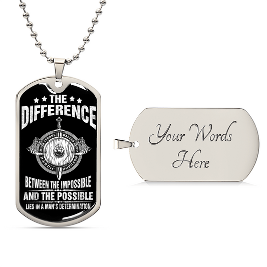 For Brave Warriors - Premium Dogtag - Army Tag Necklace, Dog Tag Necklace