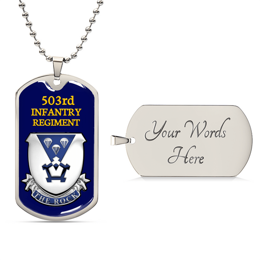 Awesome Dog Tag For 503Rd Infantry Regiment - Army Tag Necklace, Dog Tag Necklace