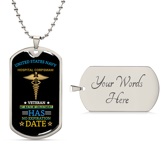 Awesome Dog Tag For Navy Hospital Corpsman Veterans - Army Tag Necklace, Dog Tag Necklace