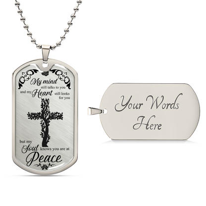 Family Tree Of Life Faith Cross Luxury Dog Tag - Army Tag Necklace, Dog Tag Necklace