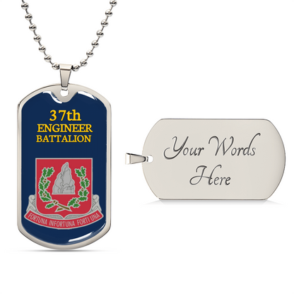 Awesome Dog Tag For 37Th Engineer Battalion - Army Tag Necklace, Dog Tag Necklace