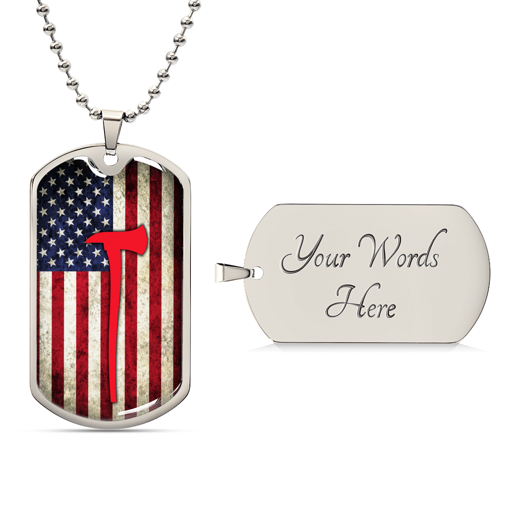 Dog Tag Pendant With Military Ball Chain,Gift For Dad,Gift For Son - Army Tag Necklace, Dog Tag Necklace