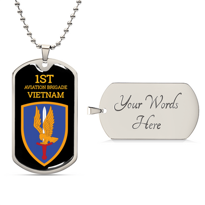 Awesome Dog Tag For 1St Aviation Brigade - Army Tag Necklace, Dog Tag Necklace