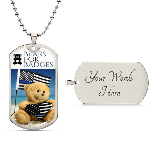 Bears For Badges - Army Tag Necklace, Dog Tag Necklace
