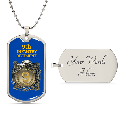 Awesome Dog Tag For 9Th Infantry Regiment - Army Tag Necklace, Dog Tag Necklace