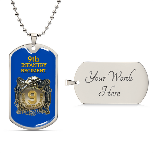 Awesome Dog Tag For 9Th Infantry Regiment - Army Tag Necklace, Dog Tag Necklace