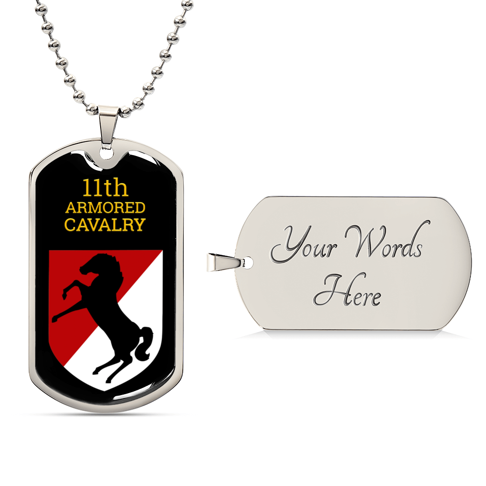 Awesome Dog Tag For 11Th Armored Cavalry - Army Tag Necklace, Dog Tag Necklace