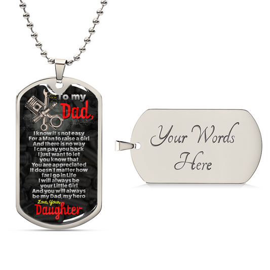 Gift For Mechanic - Premium Dog Tag - Army Tag Necklace, Dog Tag Necklace