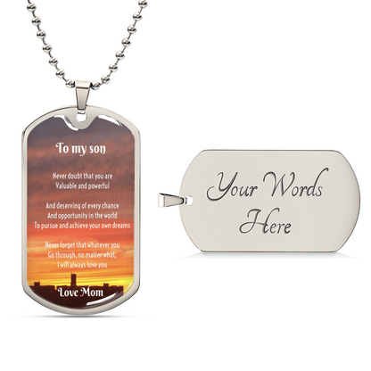 Best Gift For You Son! - Army Tag Necklace, Dog Tag Necklace