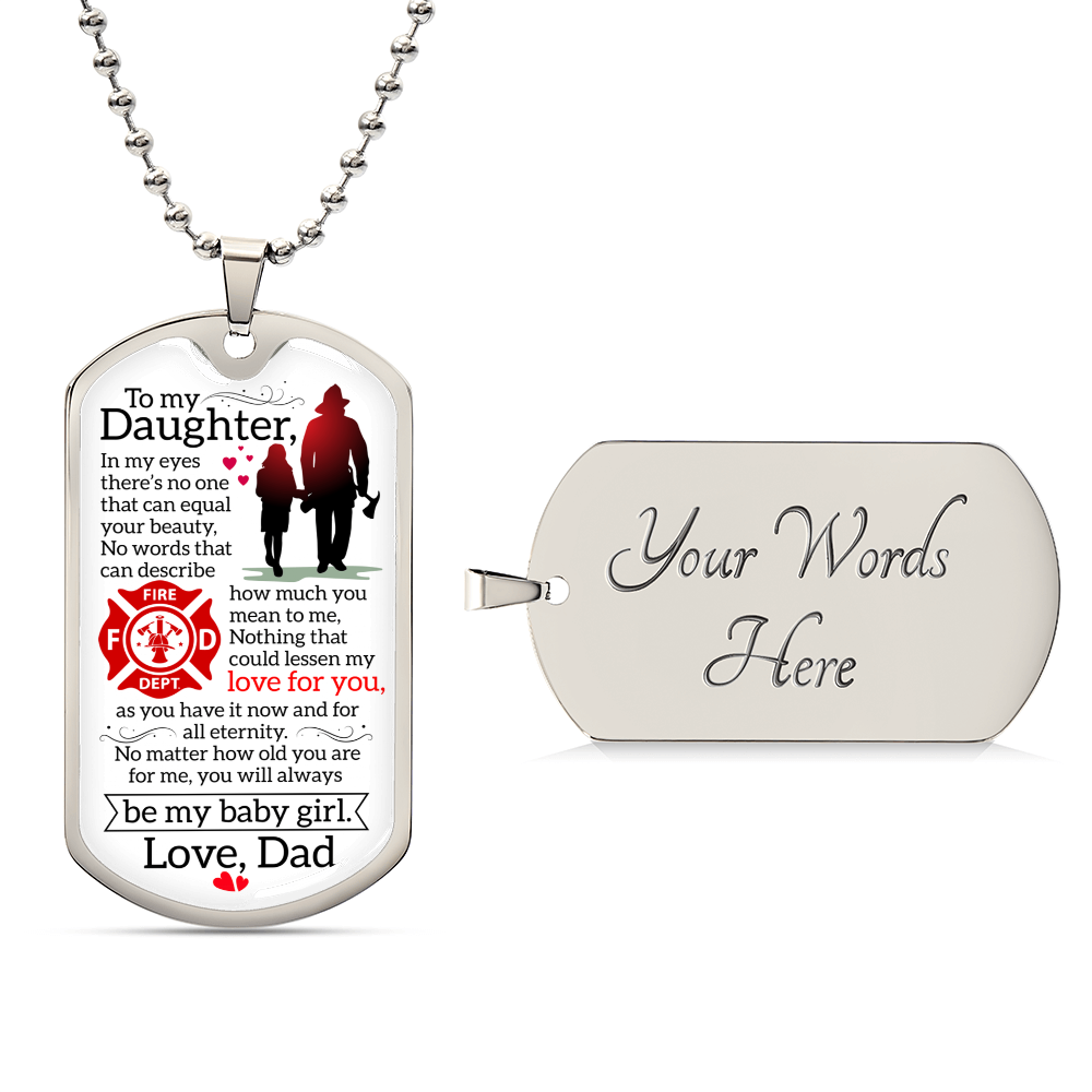 Firefighter Gift, Best Dog Tag Necklace Pendant For Fireman Dad Son Mom Female Male Birthday Christmas Father's Day - Army Tag Necklace, Dog Tag Necklace