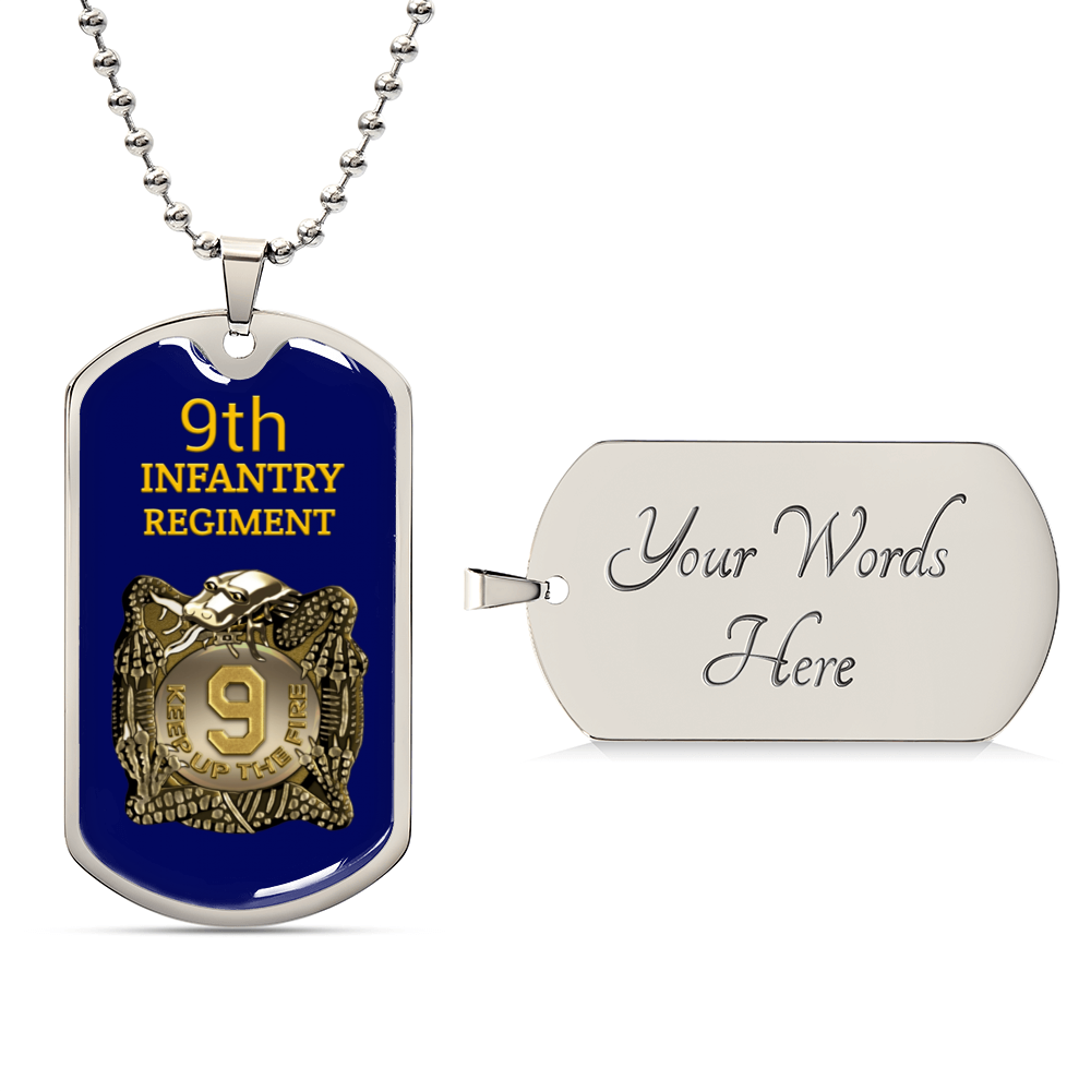 Awesome Dog Tag For 9Th Infantry Regiment - Army Tag Necklace, Dog Tag Necklace