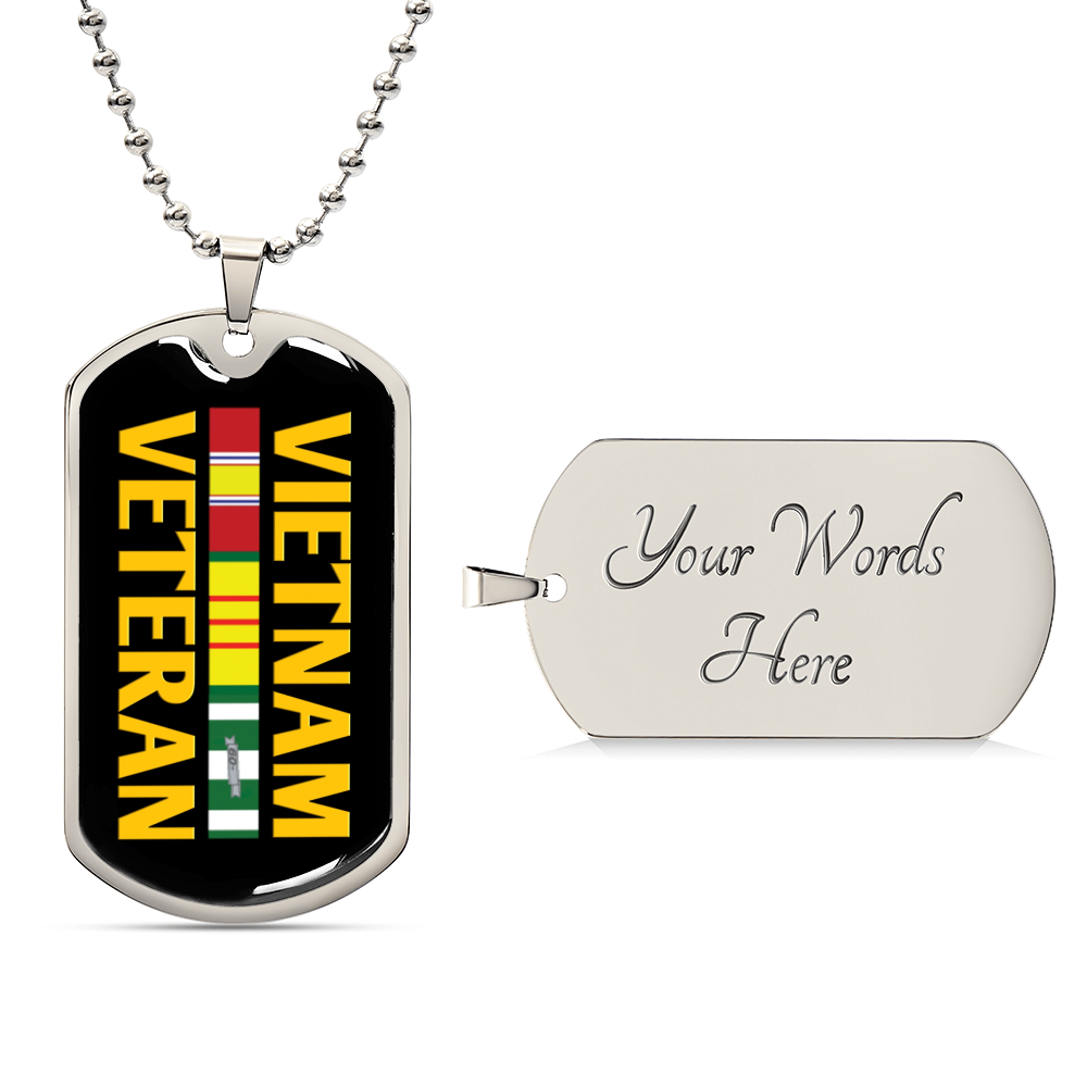 Vietnam Veteran Dog Tag - Army Tag Necklace, Dog Tag Necklace