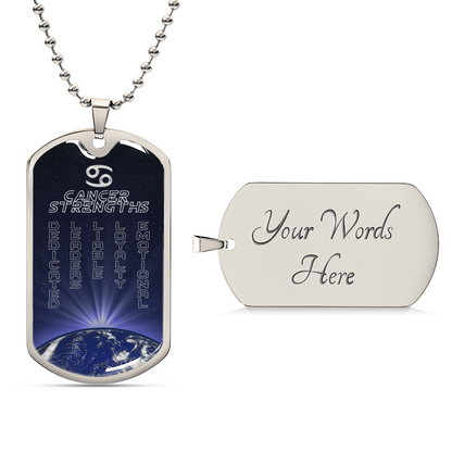 Cancer Personalized Dog Tag Necklace - Army Tag Necklace, Dog Tag Necklace