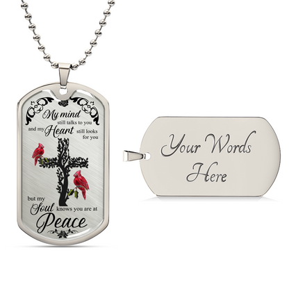 Birds Tree Of Life Faith Cross Luxury Dog Tag - Army Tag Necklace, Dog Tag Necklace