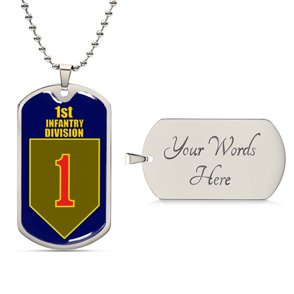 Awesome Dog Tag For 1St Infantry Division - Army Tag Necklace, Dog Tag Necklace