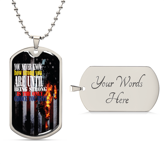 Army Dad Gift,Military Father Dog Tag Design - Army Tag Necklace, Dog Tag Necklace