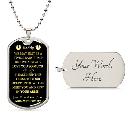 Daddy-We Already Love You So Much-Dad-To-Be Necklace - Army Tag Necklace, Dog Tag Necklace