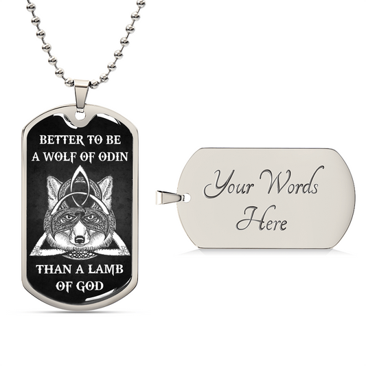 Wolf Of Odin Dogtag - Army Tag Necklace, Dog Tag Necklace