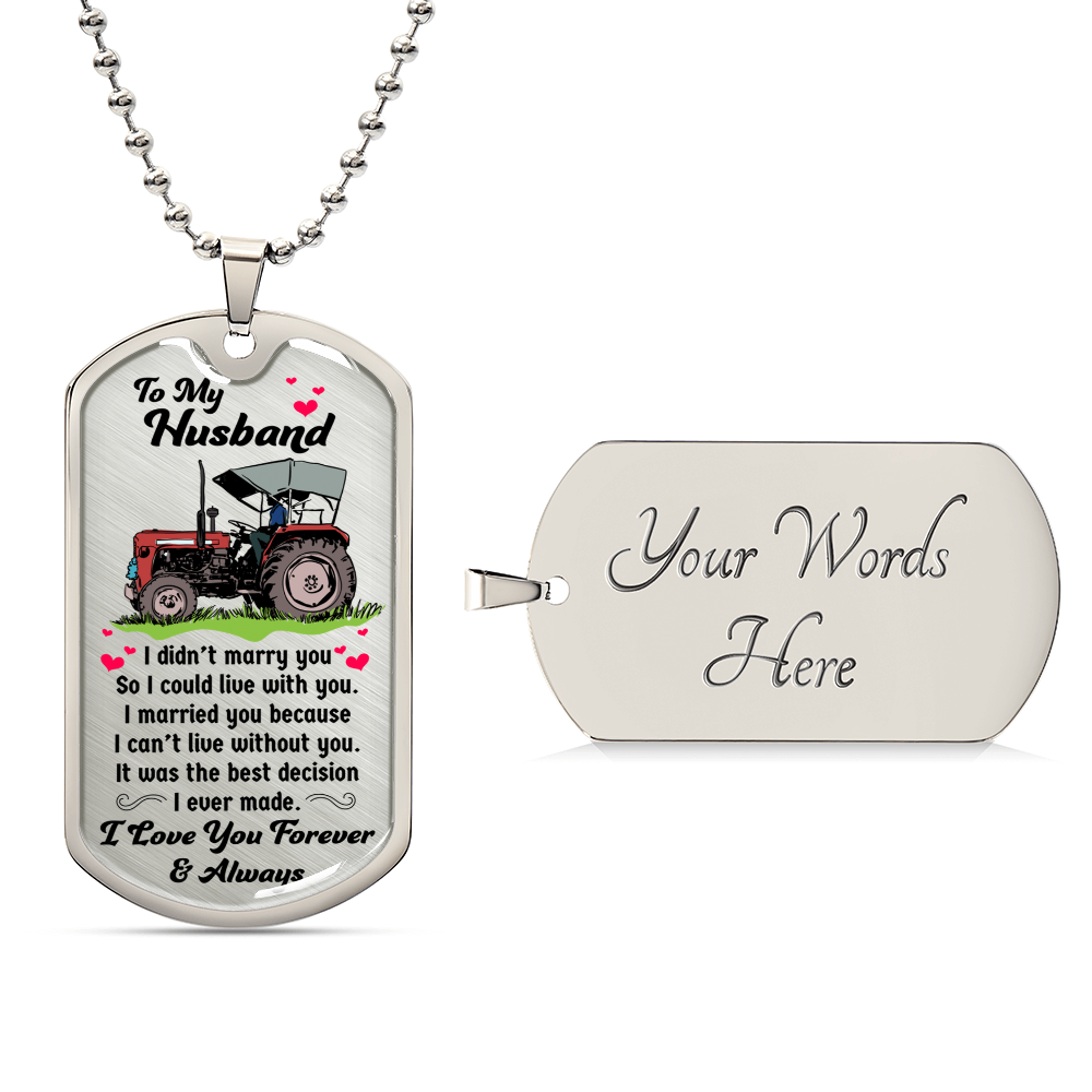 Gift For Farmer - Premium Dog Tag - Army Tag Necklace, Dog Tag Necklace