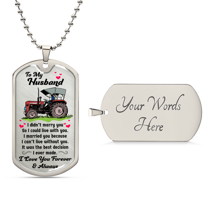 Gift For Farmer - Premium Dog Tag - Army Tag Necklace, Dog Tag Necklace