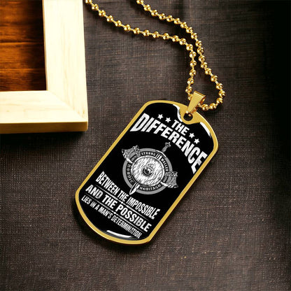 For Brave Warriors - Premium Dogtag - Army Tag Necklace, Dog Tag Necklace