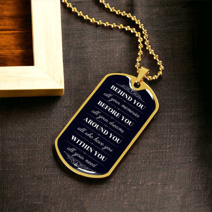 Best Graduation Gift - Army Tag Necklace, Dog Tag Necklace