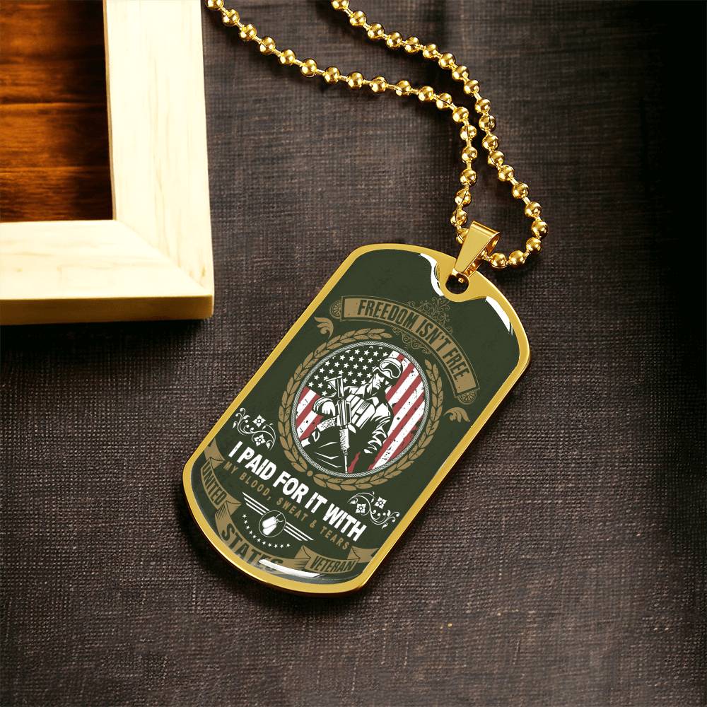 Veterans Day Gift, Military Dog Tags, I Am A Veteran, Dog Tag Necklace Personalized, Veteran Gift, Custom Dog Tags - Army Tag Necklace, Dog Tag Necklace