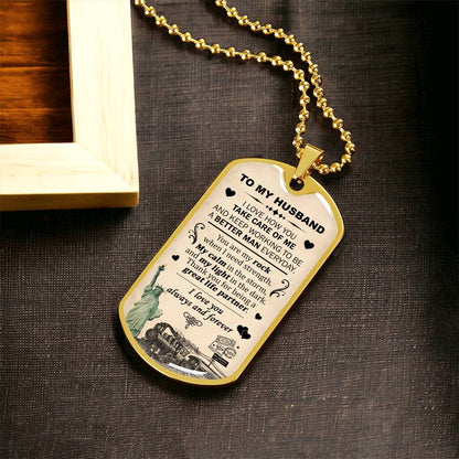 Gift For Husband - Take Care Of Me - Dog Tag - Army Tag Necklace, Dog Tag Necklace