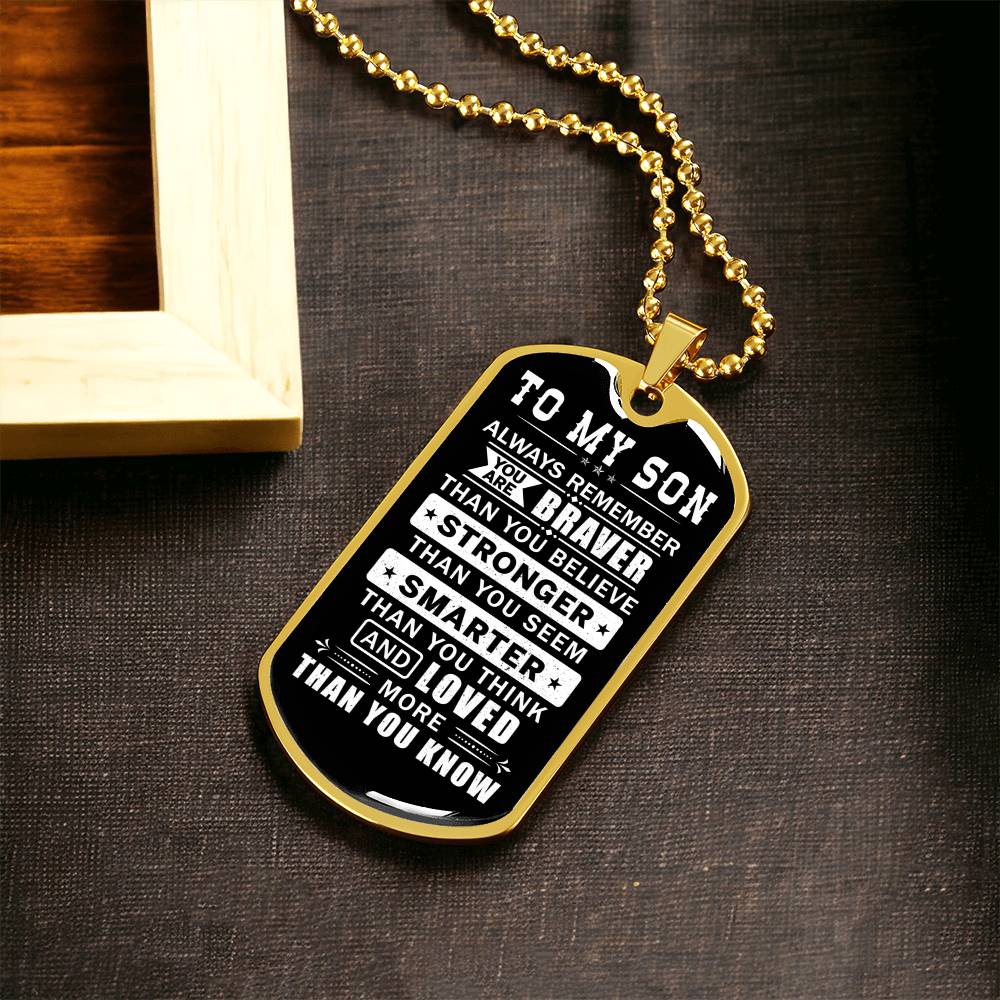 Dog-Tag For Son - Army Tag Necklace, Dog Tag Necklace
