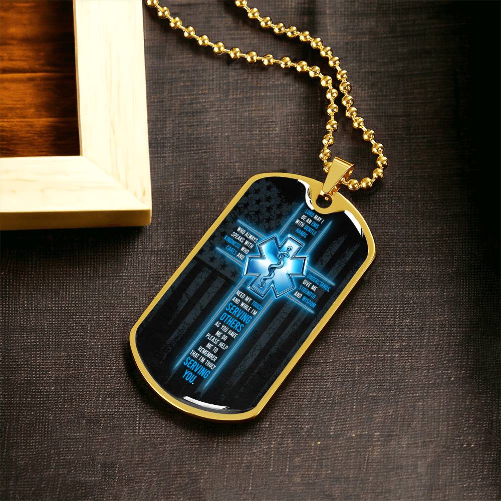 Ems Wreath Sign - Army Tag Necklace, Dog Tag Necklace