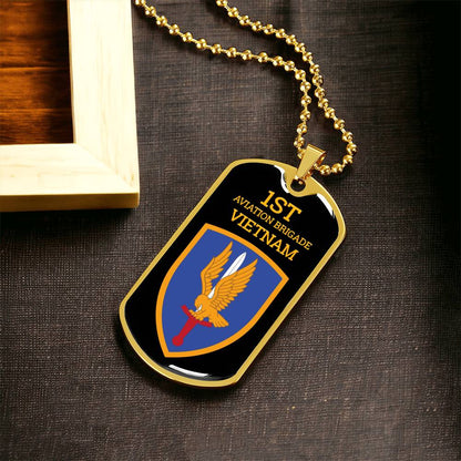 Awesome Dog Tag For 1St Aviation Brigade - Army Tag Necklace, Dog Tag Necklace