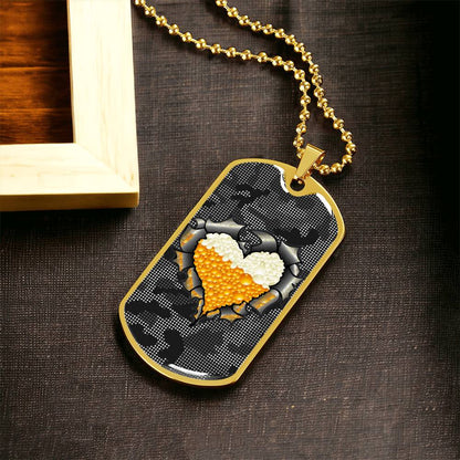 Beer Inside Beer Lover Dog-Tag Necklace - Army Tag Necklace, Dog Tag Necklace