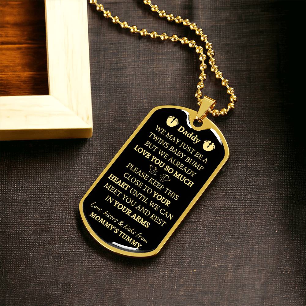 Daddy-We Already Love You So Much-Dad-To-Be Necklace - Army Tag Necklace, Dog Tag Necklace