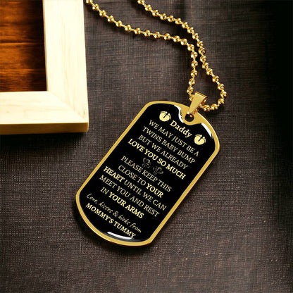 Daddy-We Already Love You So Much-Dad-To-Be Necklace - Army Tag Necklace, Dog Tag Necklace