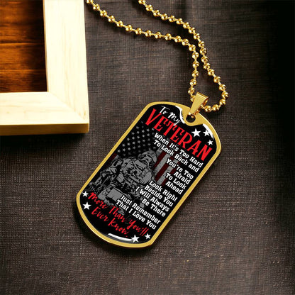 Gift For A Veteran - Premium Dog Tag - Army Tag Necklace, Dog Tag Necklace