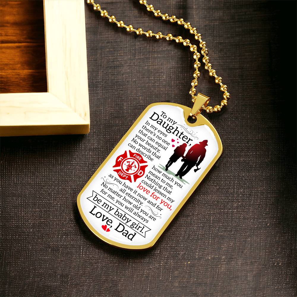 Firefighter Gift, Best Dog Tag Necklace Pendant For Fireman Dad Son Mom Female Male Birthday Christmas Father's Day - Army Tag Necklace, Dog Tag Necklace