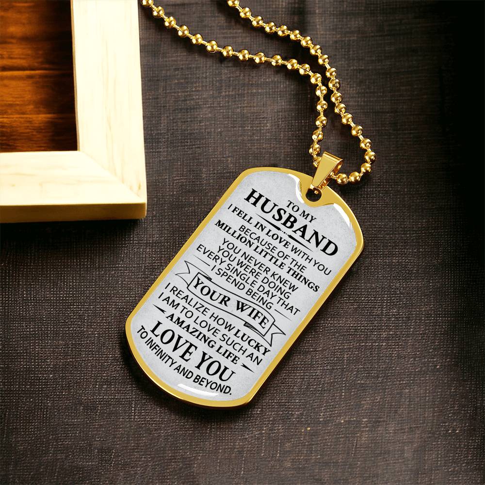 Gift For Husband - Million Little Things - Dog Tag - Army Tag Necklace, Dog Tag Necklace